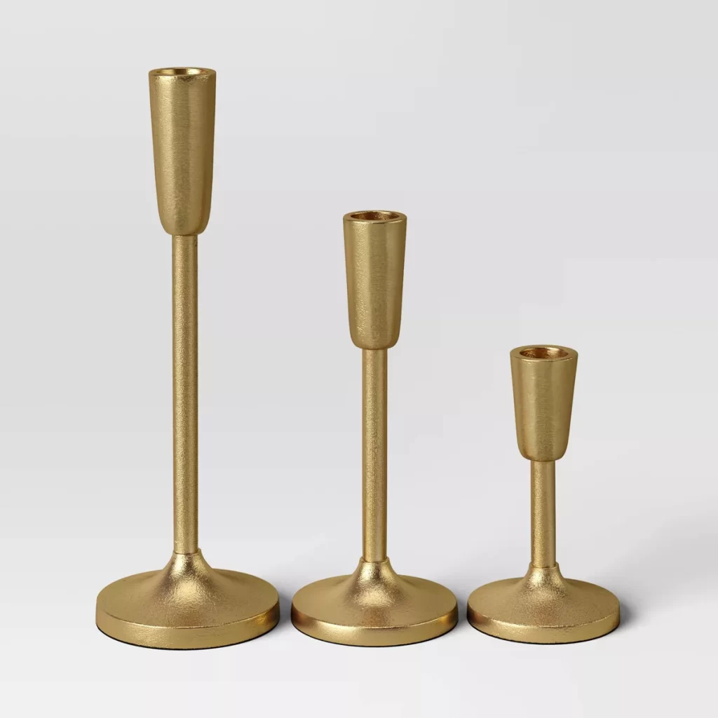 brass gold candle holder