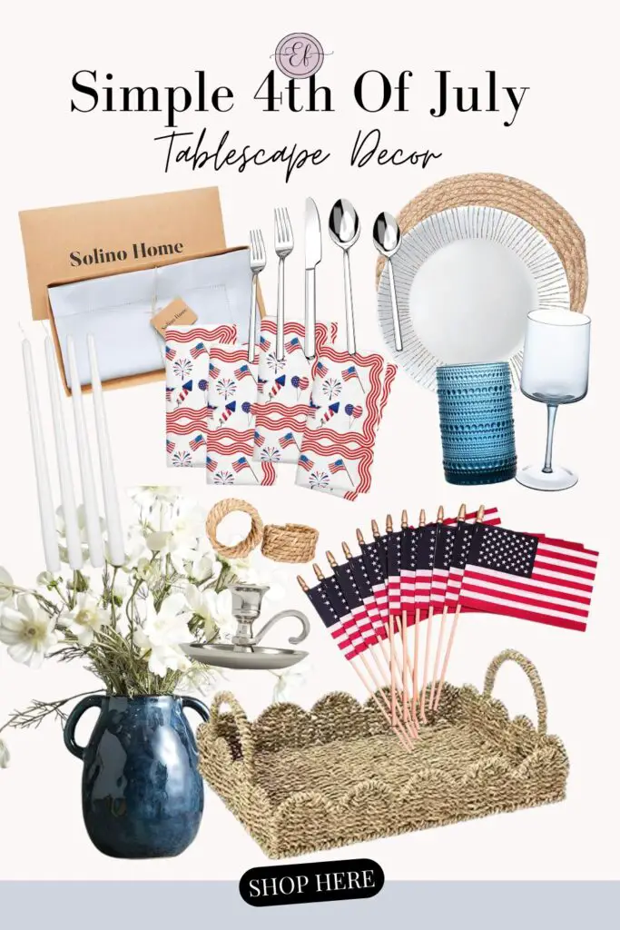 simple 4th of july table decor 