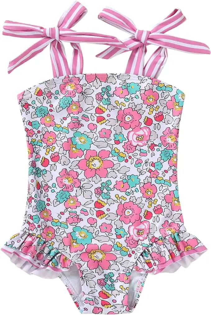 kids floral swimsuit