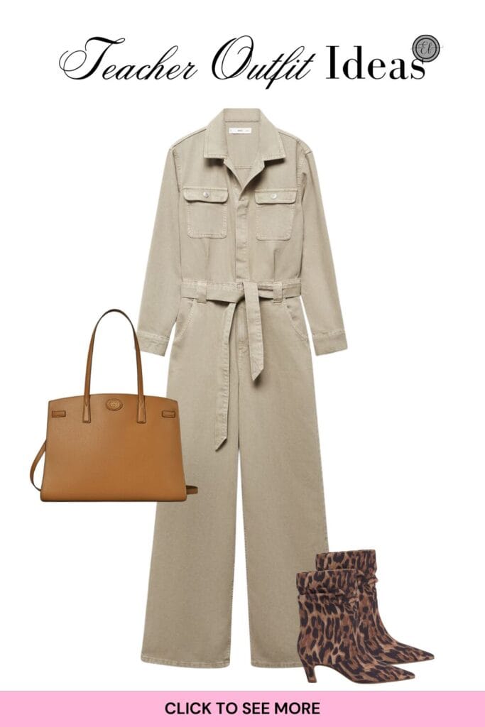 trendy jumpsuit for back to school teacher outfits