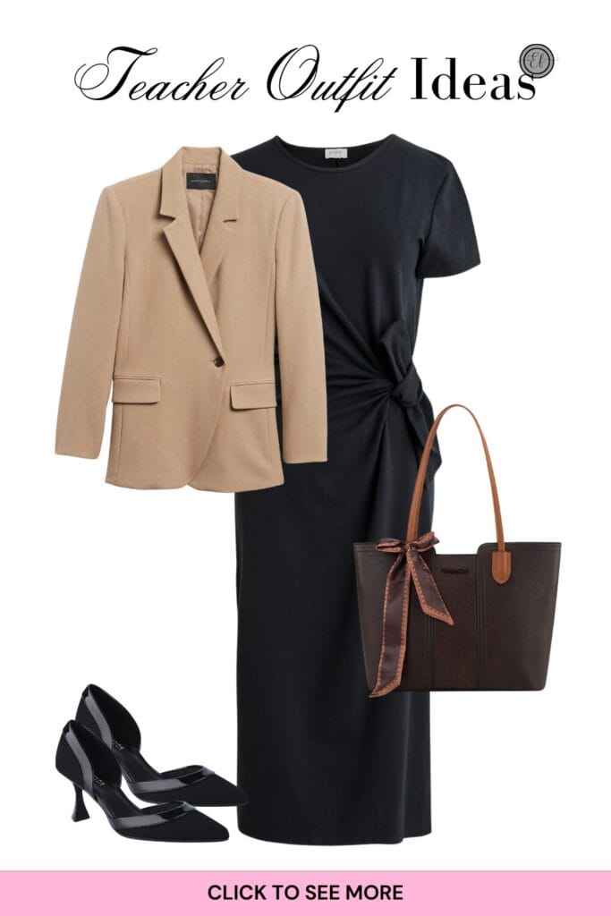 blazer and dress for semi professional  teacher style